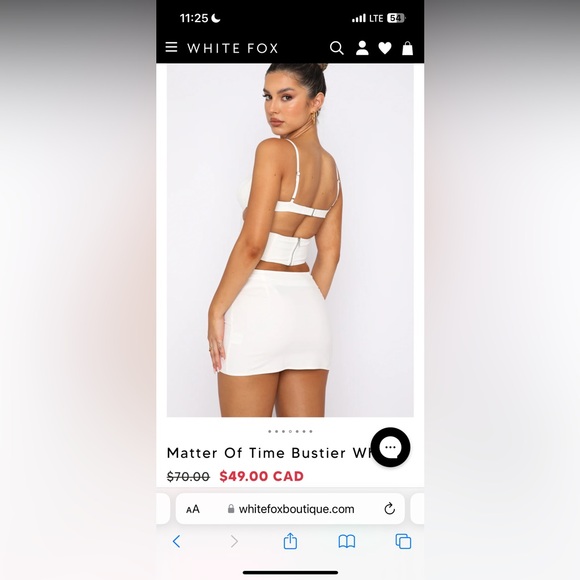 Matter Of Time Bustier White - Picture 4 of 4